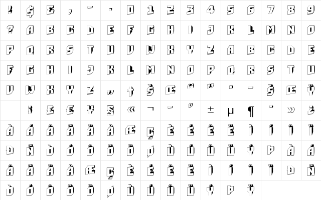 a_Simpler3DSiftUp Regular Character Map