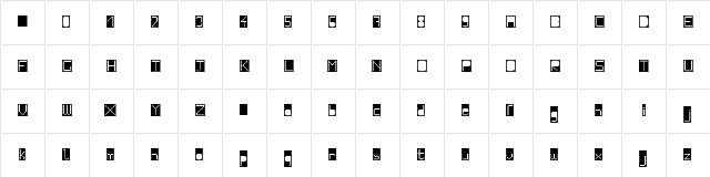 WLM Pixel Party Black Fill Regular Character Map WLM Pixel Party Black Fill Regular Character Map