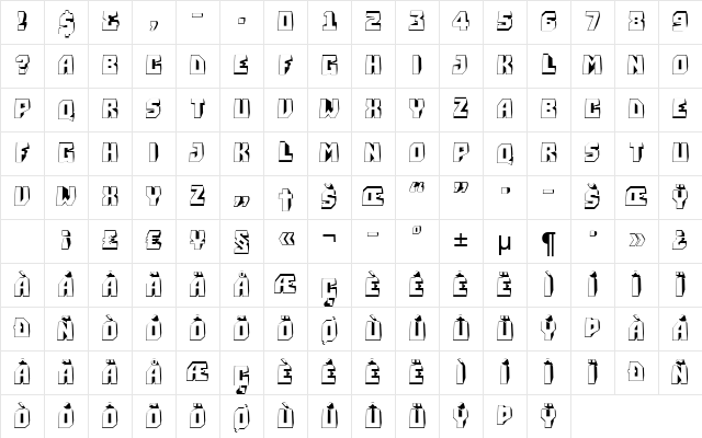 a_Simpler3DTurnDn Regular Character Map