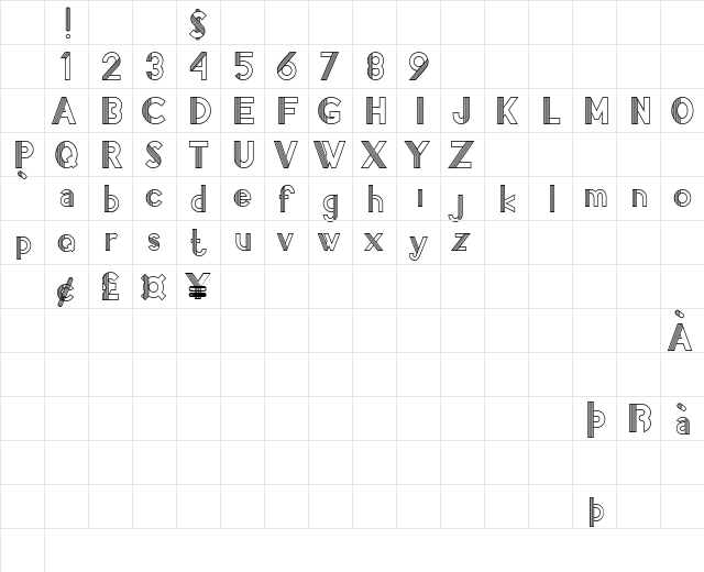 Pacitan Wolu Demo Regular Character Map Pacitan Wolu Demo Regular Character Map