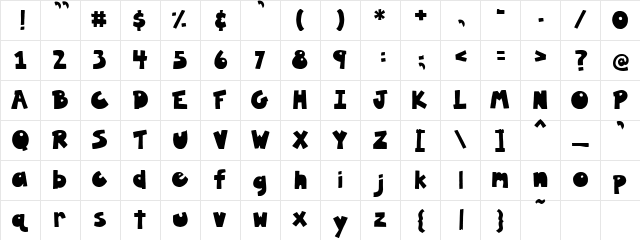 PC Cookie Filling Regular Character Map