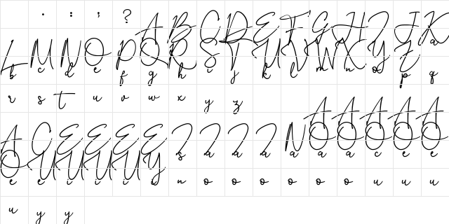 Southern Jannie Regular Character Map Southern Jannie Regular Character Map