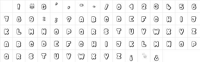 bunny$mambo Regular Character Map