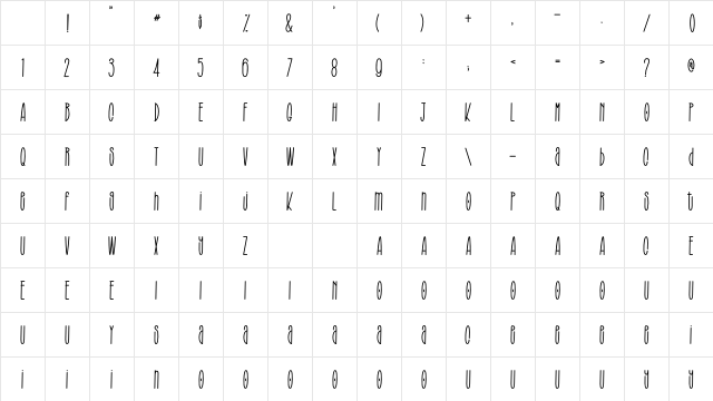 BROUGHT THE STYLE Regular Character Map BROUGHT THE STYLE Regular Character Map
