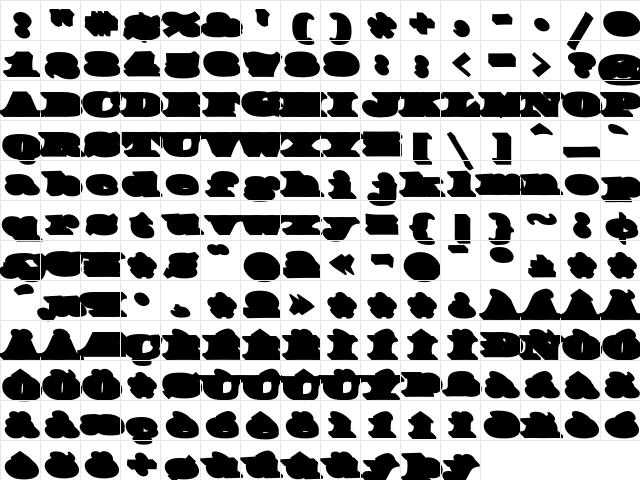 FederalNine Medium Character Map