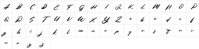 Fabela FREE Regular Character Map