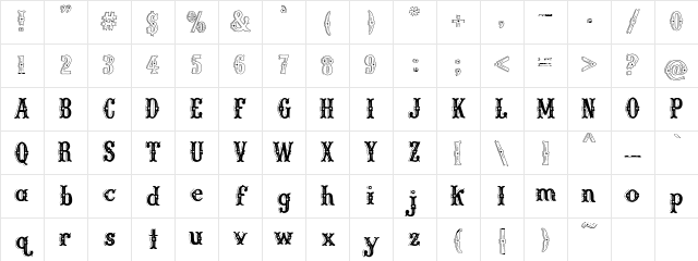 PC Honeyville Fill Regular Character Map