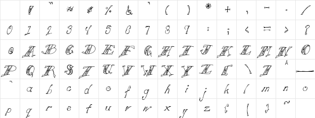 PC Kind Heart Regular Character Map PC Kind Heart Regular Character Map
