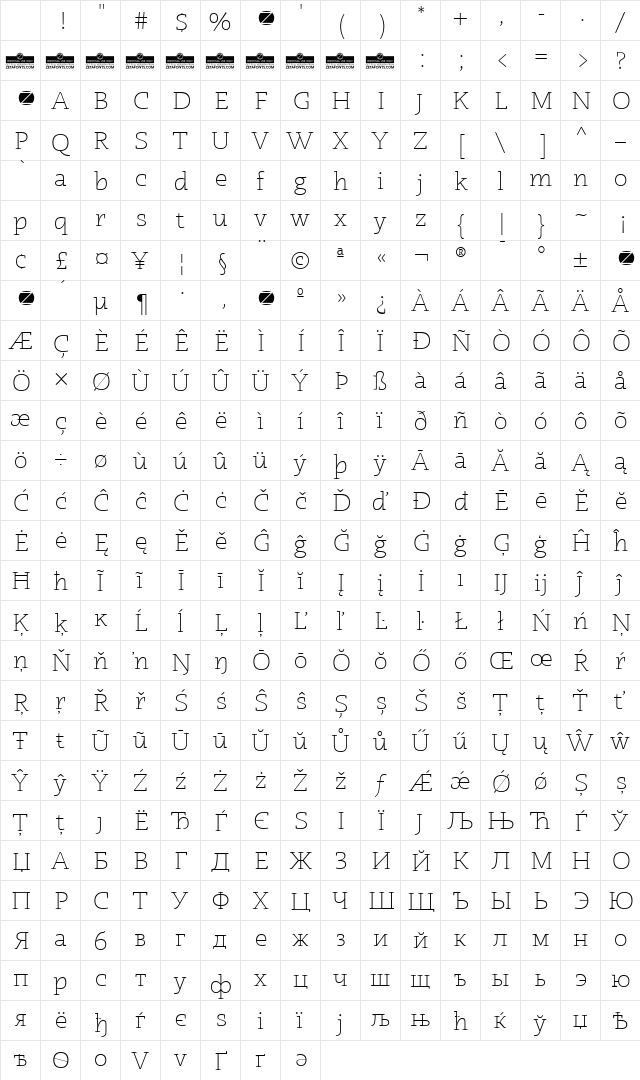 Radcliffe Display Light Character Map Radcliffe Display Light Character Map