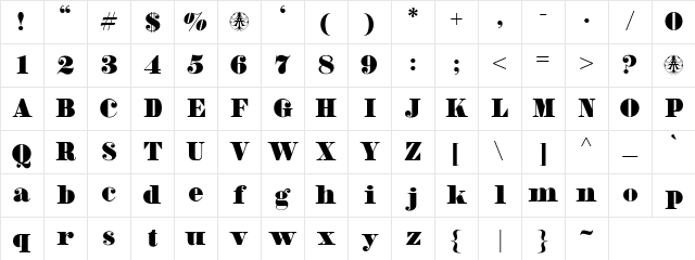 Calymati Personal Use Only Regular Character Map