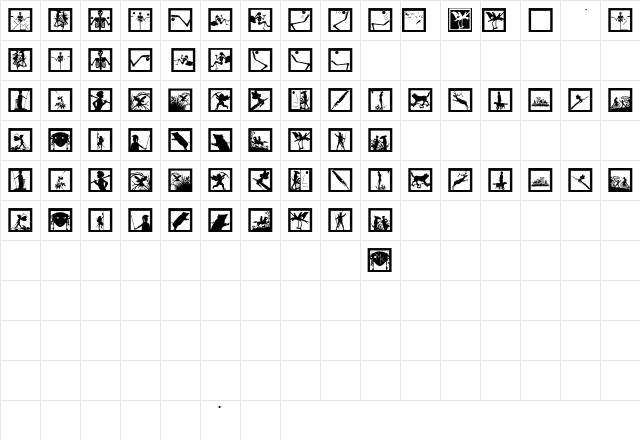 SomeSilhouBatsOne Regular Character Map
