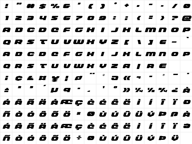 Front Runner Expanded Italic Expanded Italic Character Map Front Runner Expanded Italic Expanded Italic Character Map
