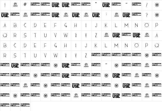 HIELO ice Character Map HIELO ice Character Map