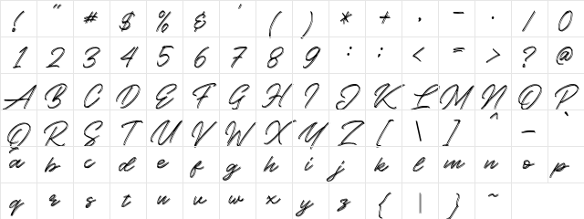 Kallisa Regular Character Map Kallisa Regular Character Map