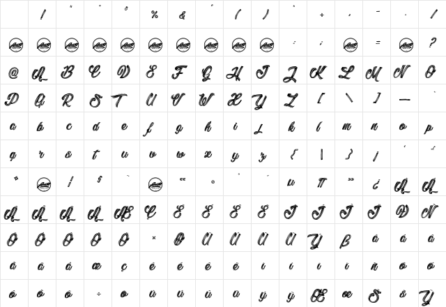 Litchis Island_PersonalUseOnly Regular Character Map Litchis Island_PersonalUseOnly Regular Character Map