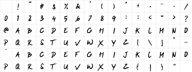 Winkdeep Two Regular Character Map