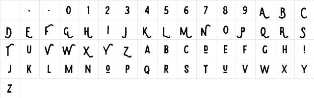 Eudora Regular Character Map