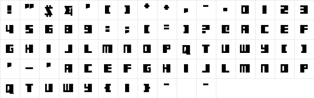 Rabbit Fire Regular Character Map