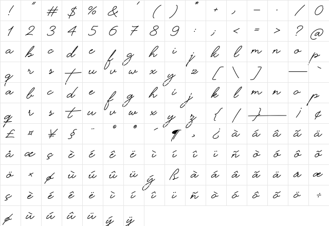 Eternate Bold Character Map Eternate Bold Character Map