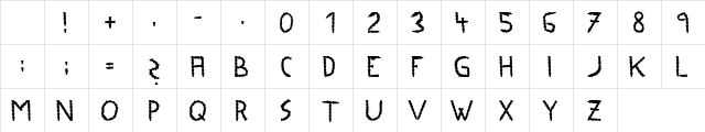 Palms Regular Character Map Palms Regular Character Map