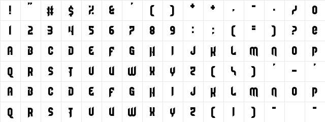 Camaraderie Regular Character Map Camaraderie Regular Character Map