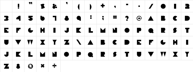 P22Constructivist Regular Character Map
