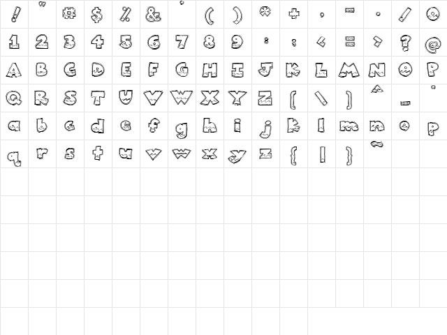 PC Wave Regular Character Map