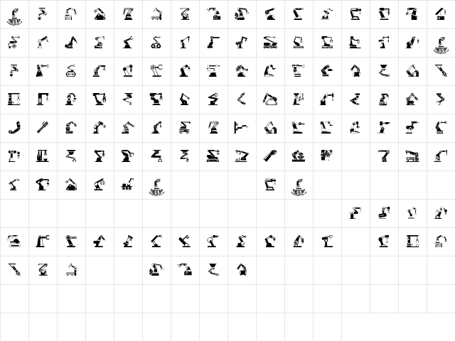Robotic Arm Regular Character Map