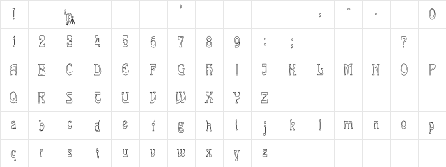 PCMiraHC Regular Character Map PCMiraHC Regular Character Map