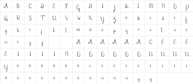 Lovic Demo Regular Character Map Lovic Demo Regular Character Map