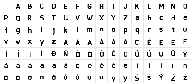 Djavaloca - DEMO Regular Character Map