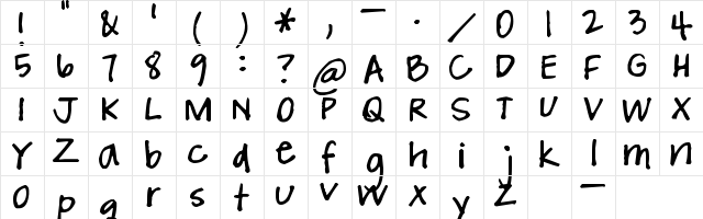 Pea Gemini Jen Regular Character Map