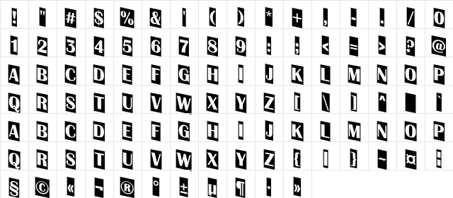a_AlbionicTitulCmDn Regular Character Map