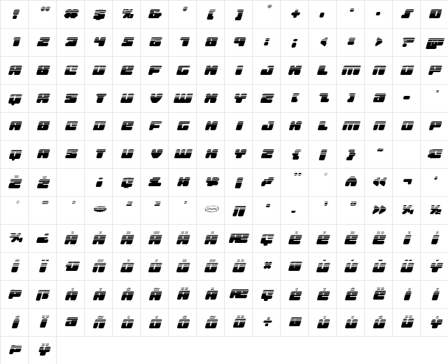 Hula Hoop Girl Halftone Italic Italic Character Map