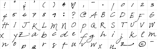 Pea Olson Regular Character Map