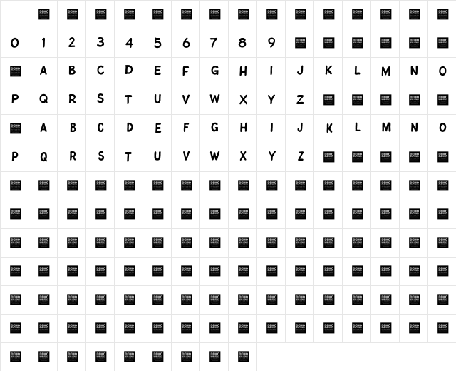 Jitter Bug - Demo Regular Character Map Jitter Bug - Demo Regular Character Map