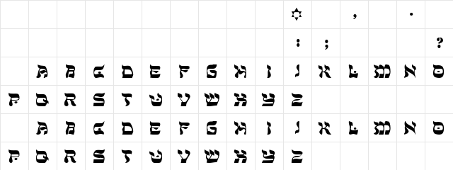 Peace Regular Character Map Peace Regular Character Map