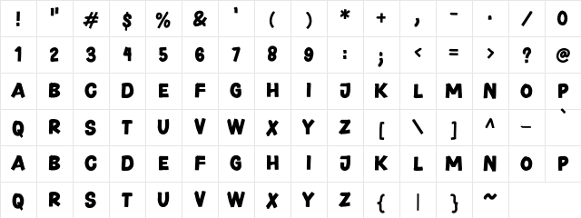 Daily Spark Sans DEMO Regular Character Map