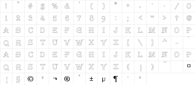 a_AlgeriusOtl Regular Character Map