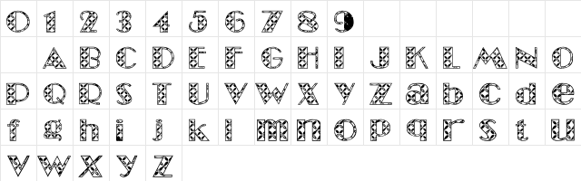 101! Floral Fill Regular Character Map