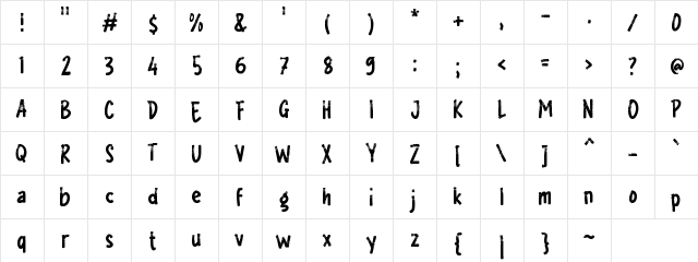 g Gasin Regular Character Map