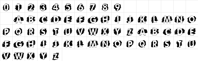 101! Scribble 'Bet Regular Character Map
