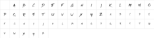 Rickies Free Regular Character Map Rickies Free Regular Character Map