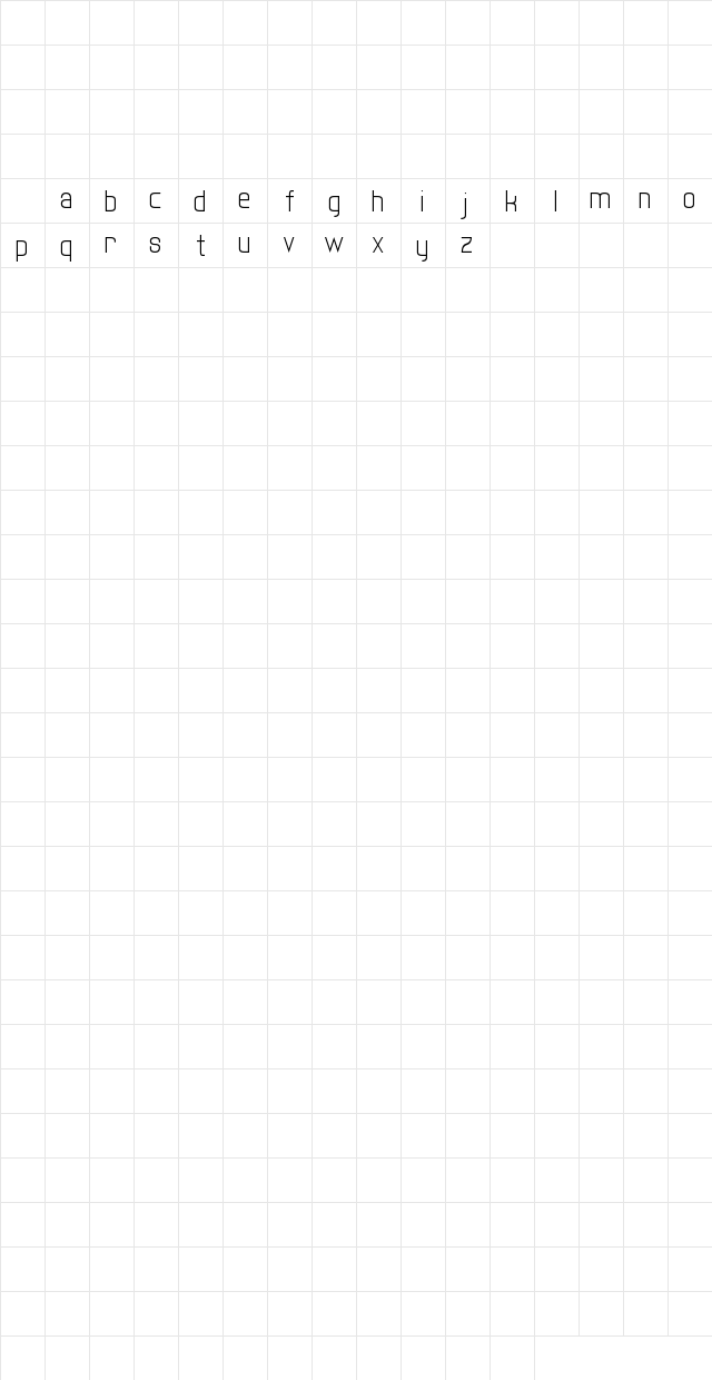 twenty-one Regular Character Map twenty-one Regular Character Map
