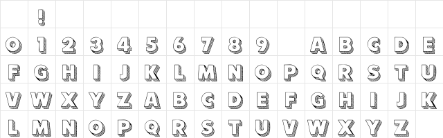 101! Block LetterZ Regular Character Map