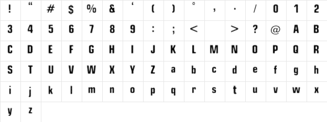 Follow Glass Regular Character Map Follow Glass Regular Character Map