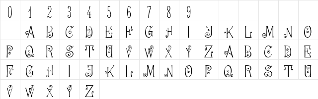 101! Fancy Letterin' II Regular Character Map 101! Fancy Letterin' II Regular Character Map