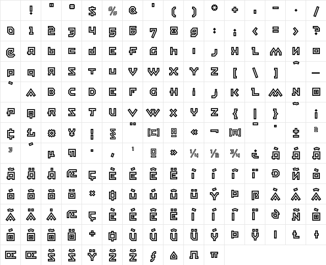 EastBlocICG OpenAlt Character Map EastBlocICG OpenAlt Character Map