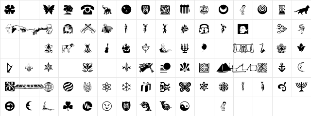 Davys-OtherDingbats Regular Character Map Davys-OtherDingbats Regular Character Map