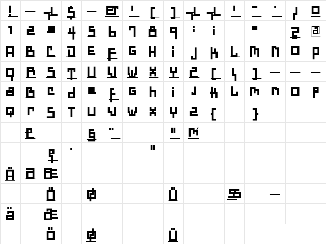 DadasDreams Regular Character Map